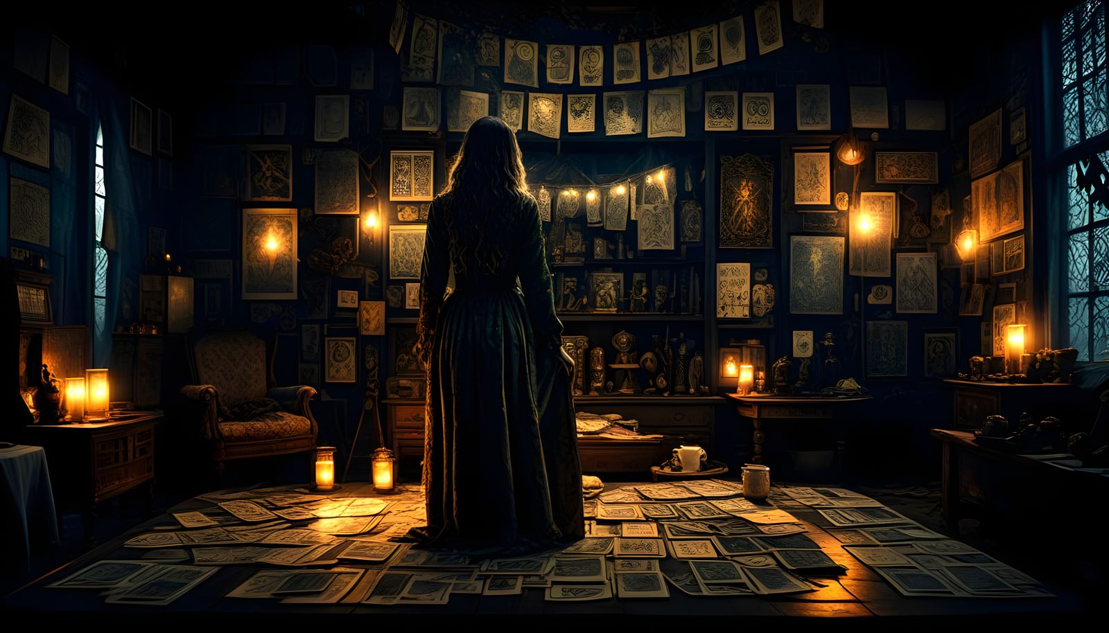 Surrealist Tarot Goddess in Intricate Detail