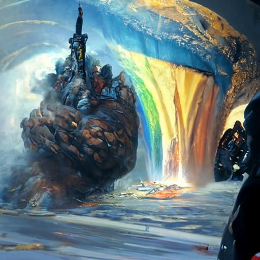 Abstract Explosions with Oil Painting Effects