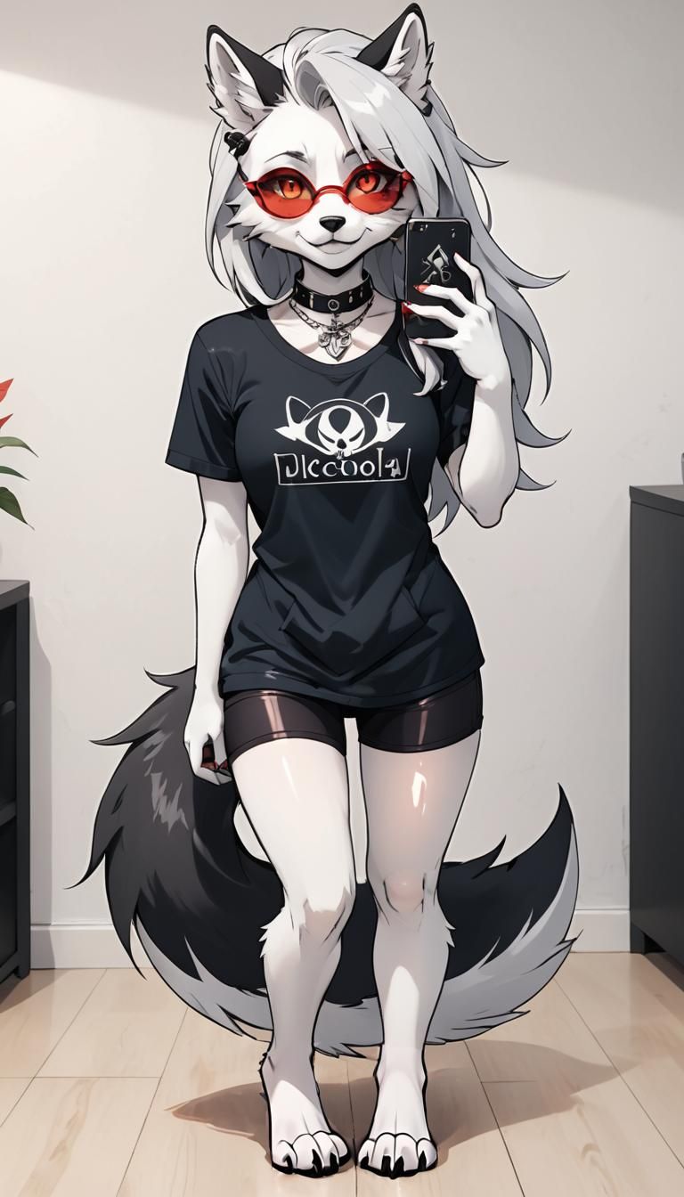 Loona from Helluva Boss: Anthro Anime Portrait