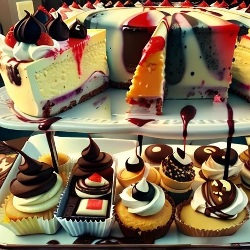 Elaborate Vienetta Dessert Variety in Biedermeier Style