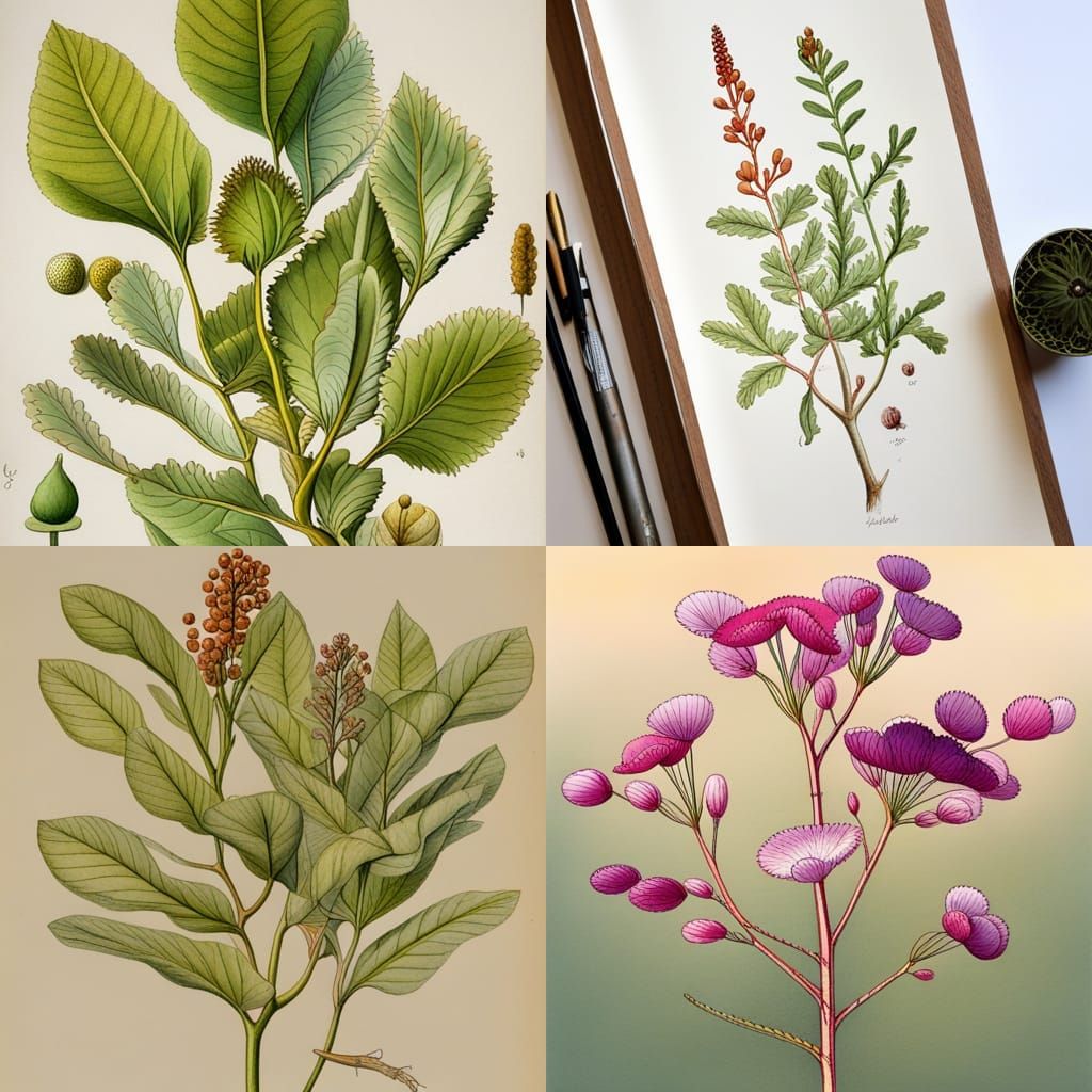 Botanical Illustration of Millefolium Achillea