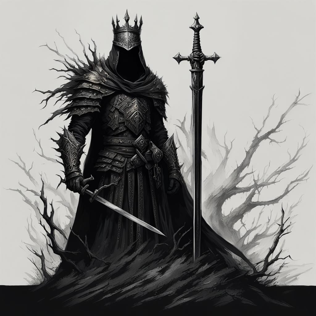 Grimdark Ring Wraith in Dark Fantasy Forest