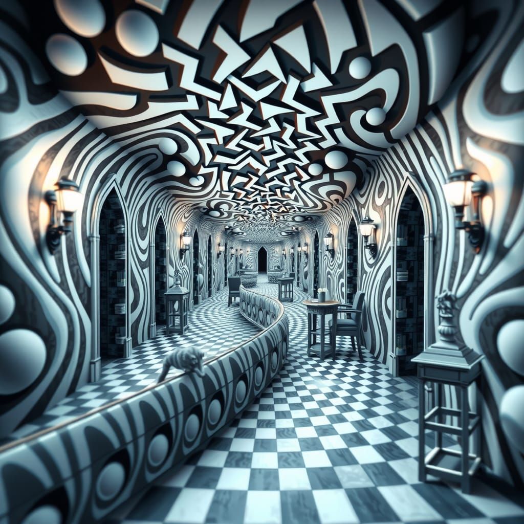 Dali style illusion art