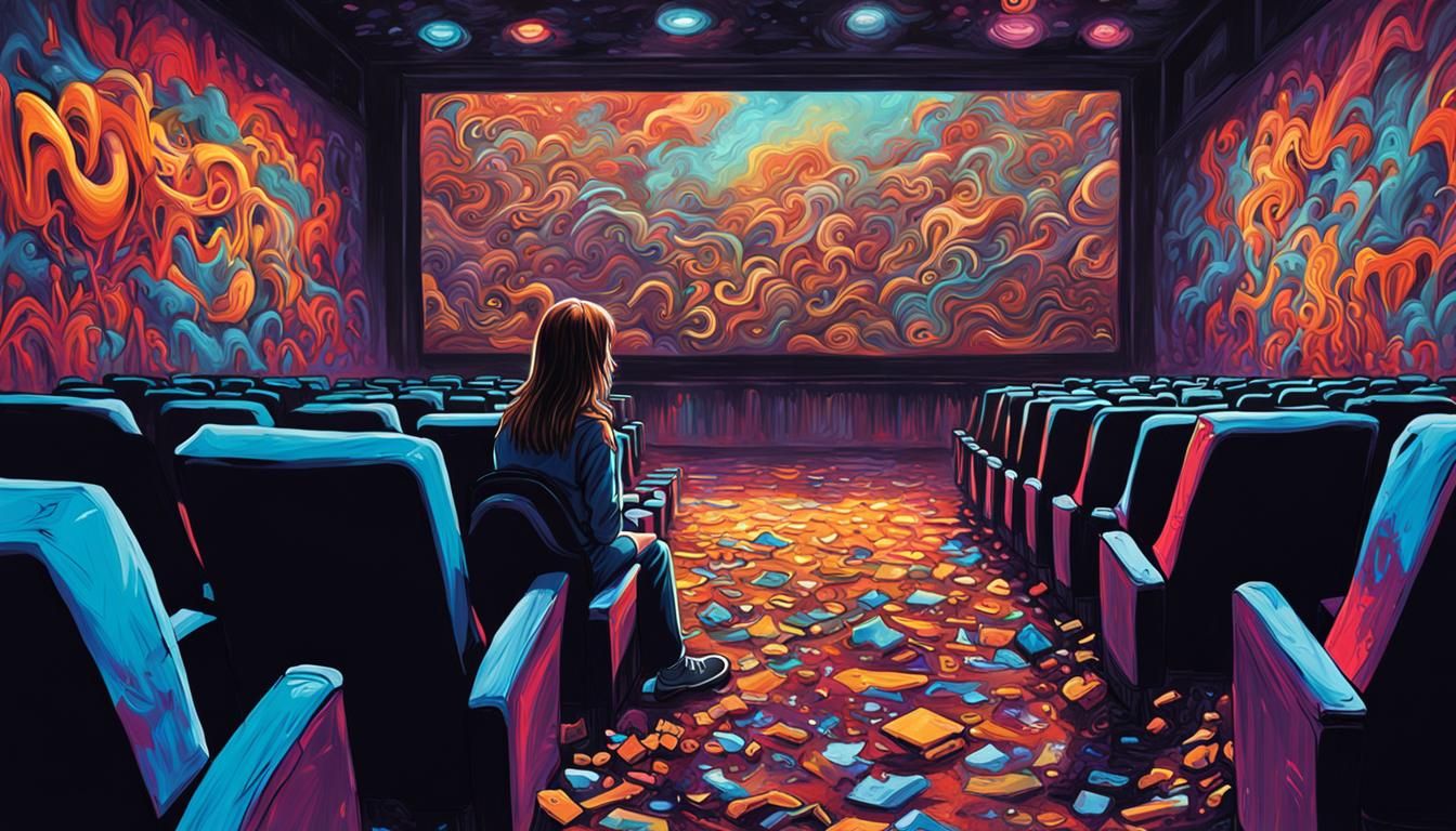 Woman in Cinema: Graffiti Art by Greg Rutkowski
