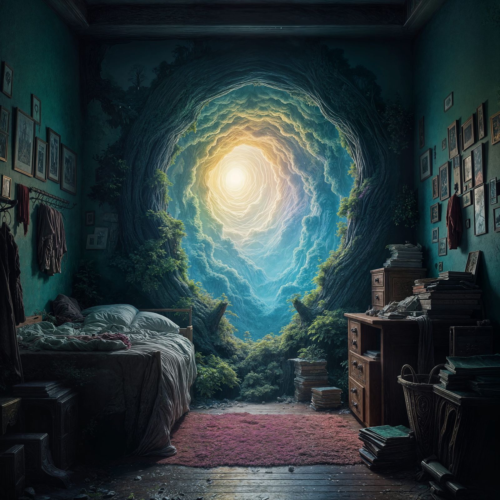 Enchanted Portal to a Lush Mythical Realm