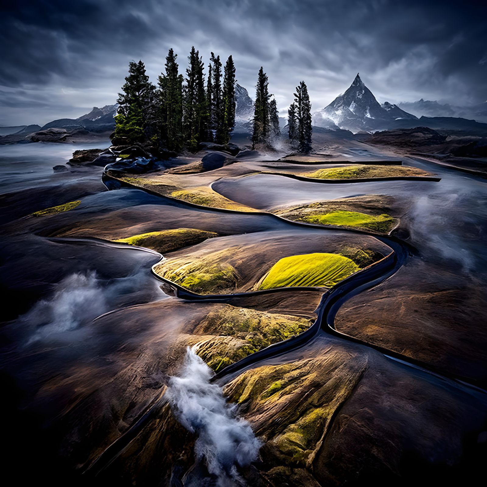 AI Landscape Inspired by Master Photographers