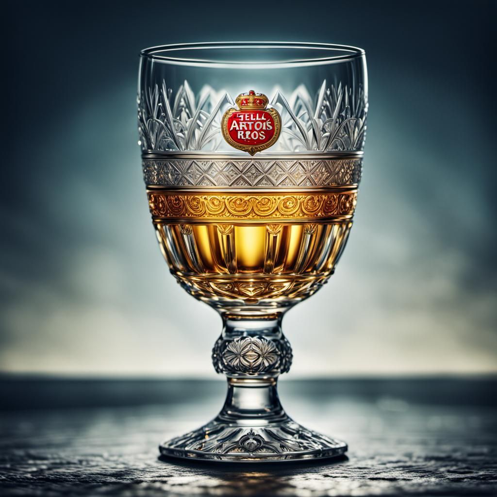 Stella Artois Chalice: Hyperrealistic Cinematic Still
