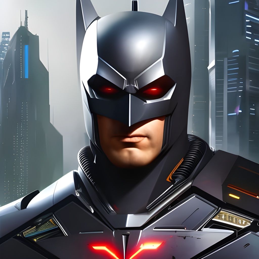 Cyberpunk Batman Portrait by Lorenz Hideyoshi Ruwwe