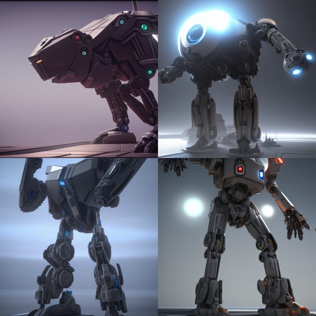 Intricate Mech Thrawn in Sci-Fi Setting