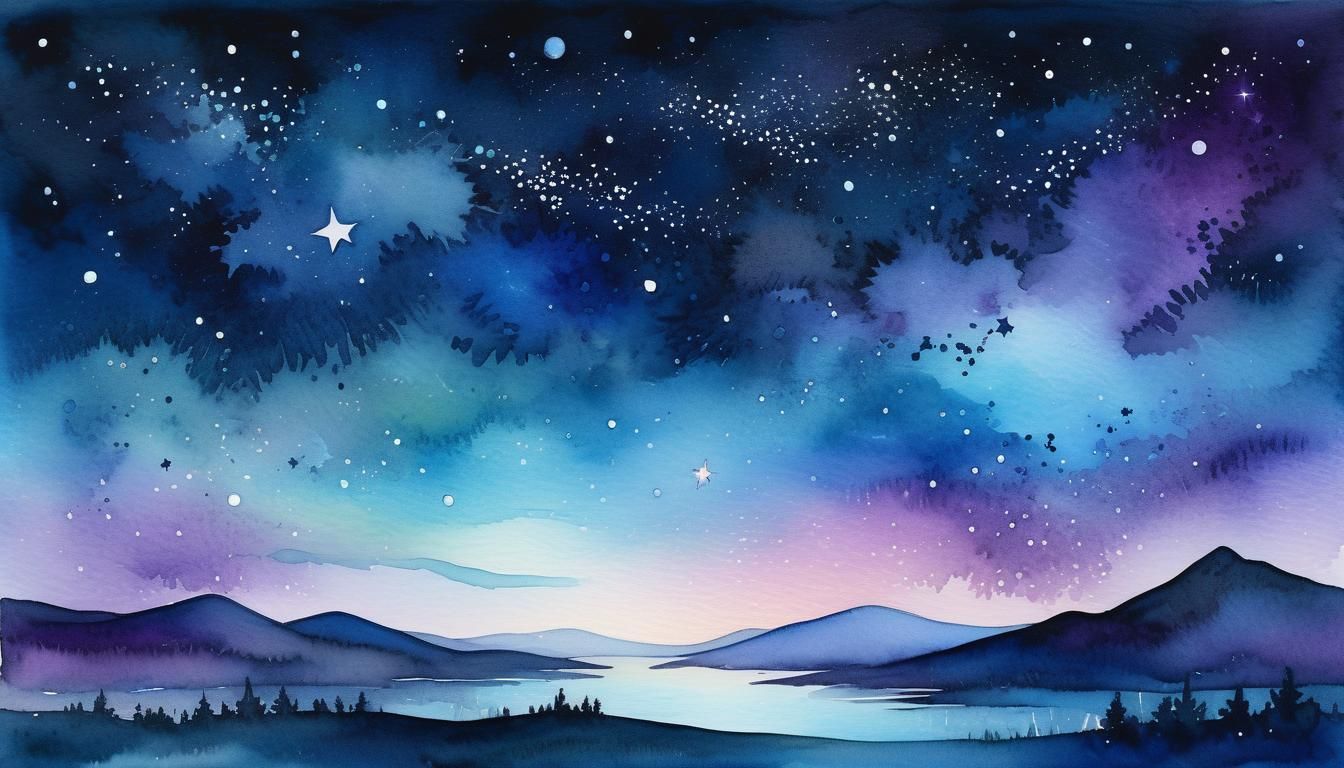 Shimmering Stars in a Dreamlike Celestial Nocturne