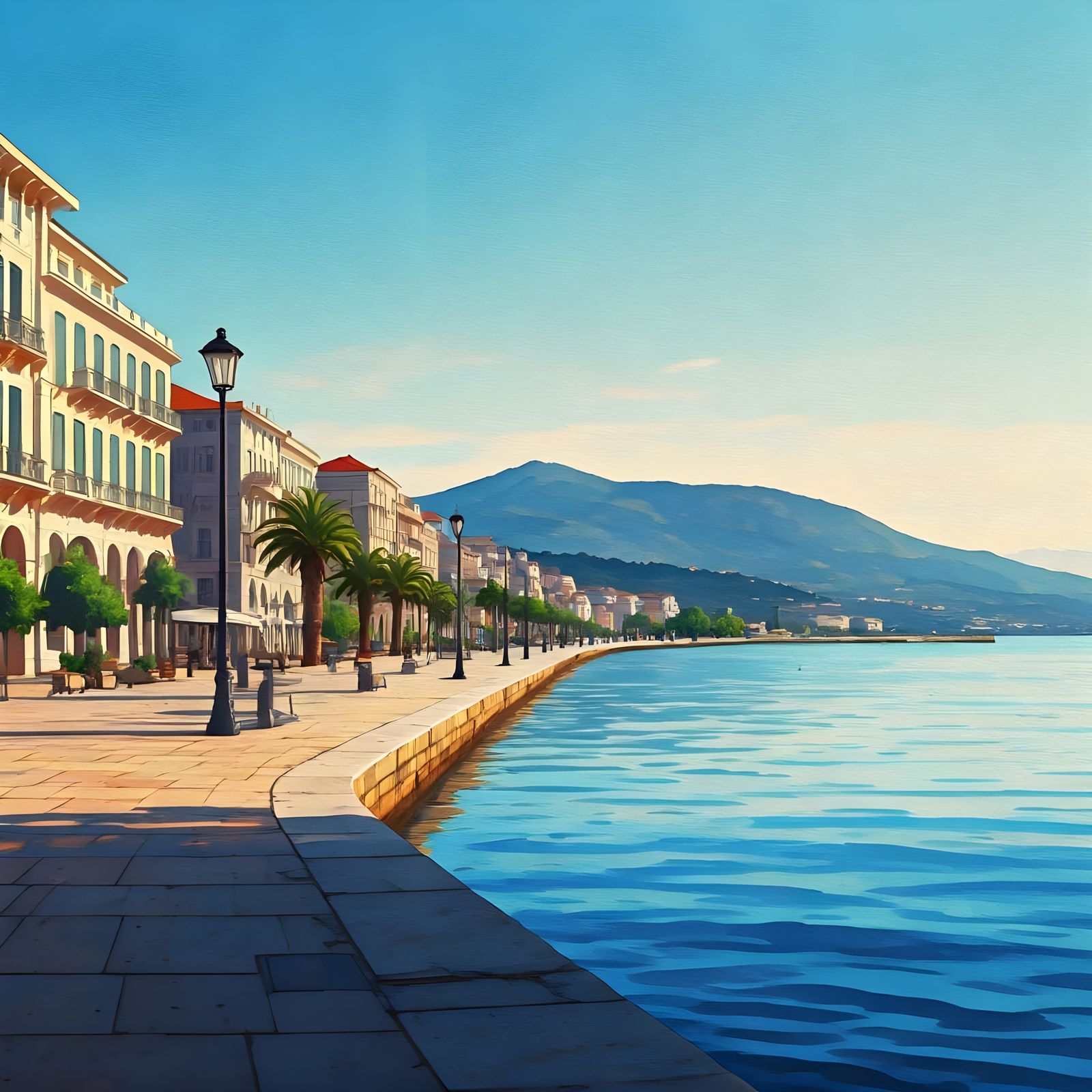 Volos Waterfront Promenade in Elegance and Lightness