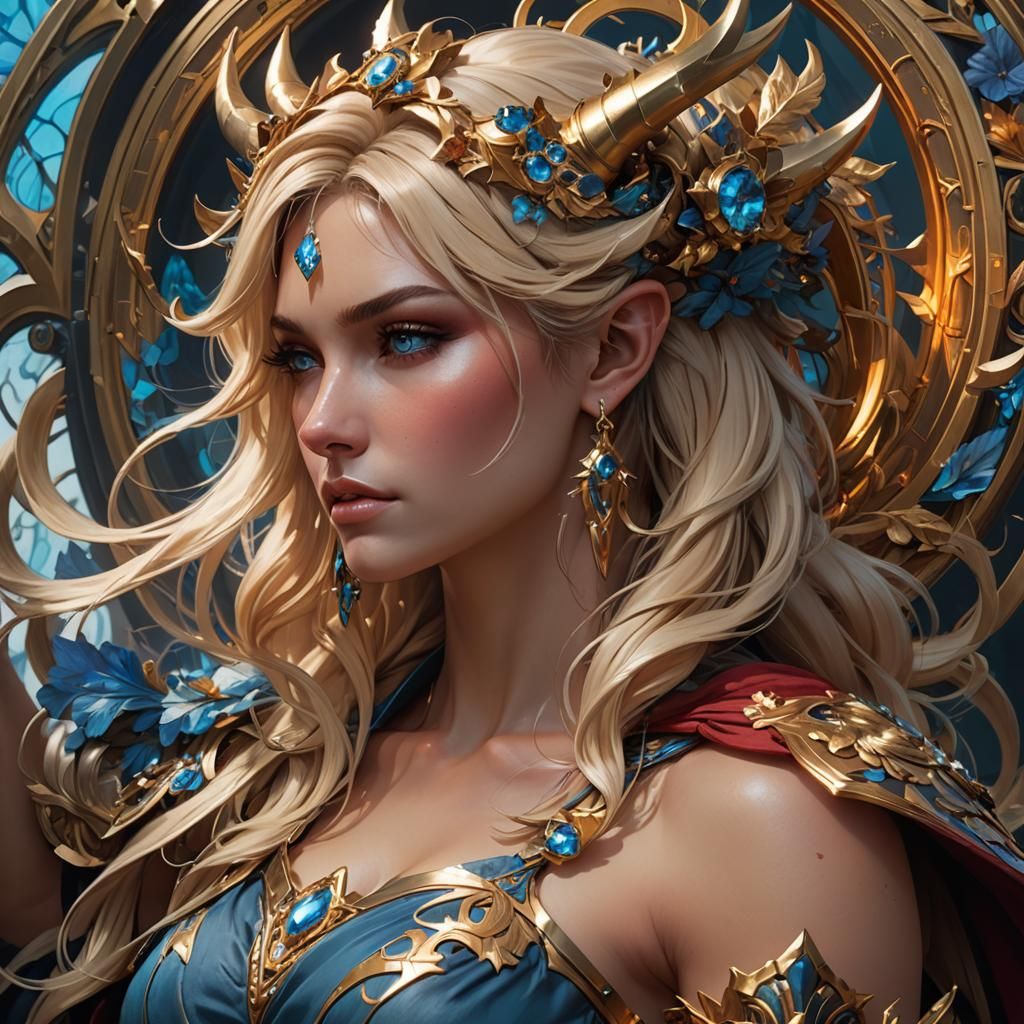 Voluptuous Demon on Throne: Hyperdetailed Artgerm Style