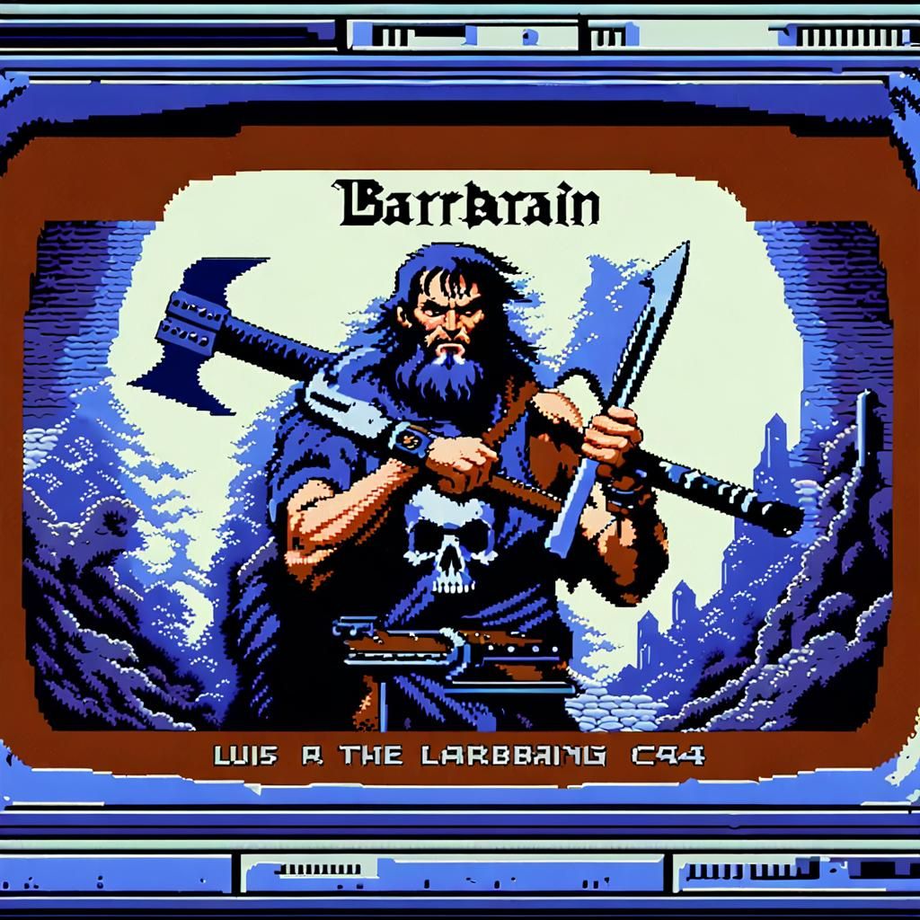 C64 Titel screen. A nasty barbarian 😈