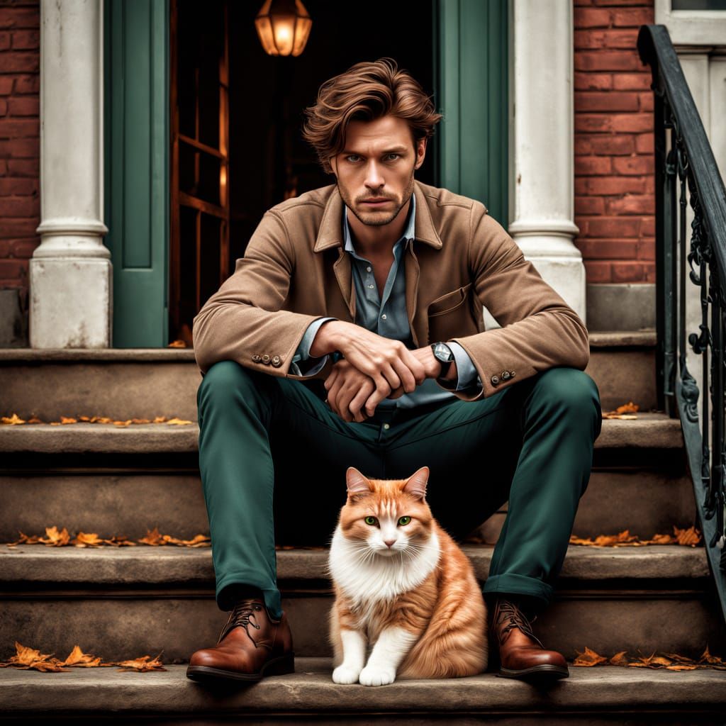 SITTING ON THE STEPS