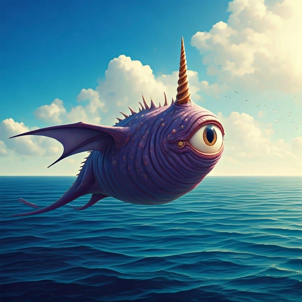 Cyborg Cyclops Soars Through Ethereal Skies