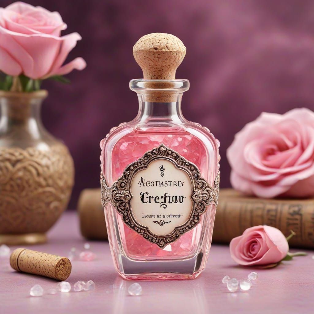 Aphrodite's Beauty Elixir in an Elegant Crystal Vial