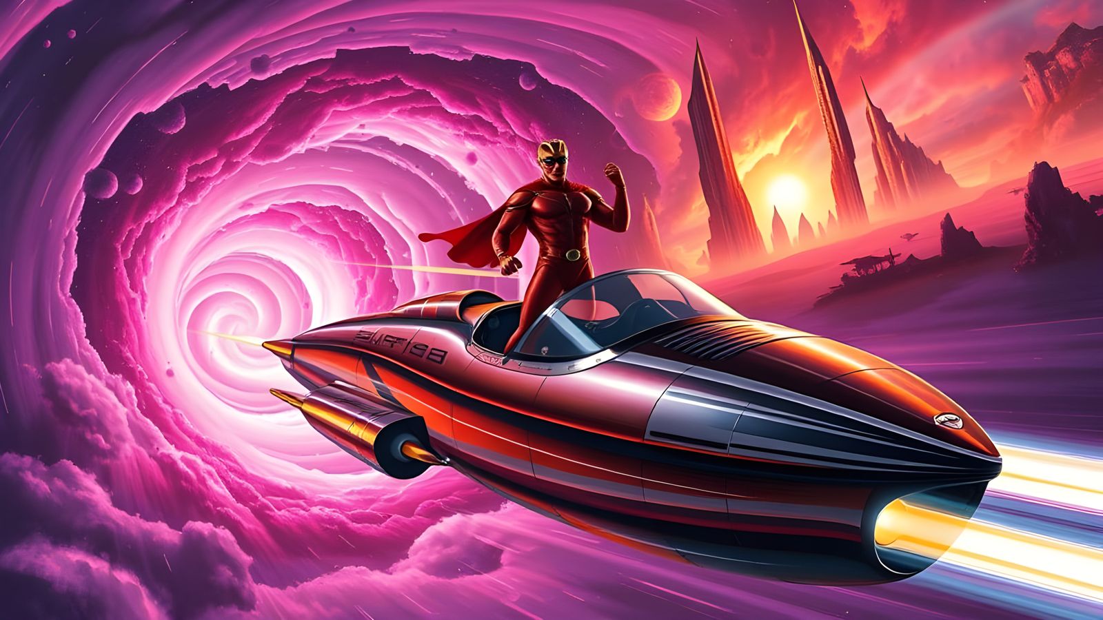 Epic Flash Gordon Digital Matte Painting