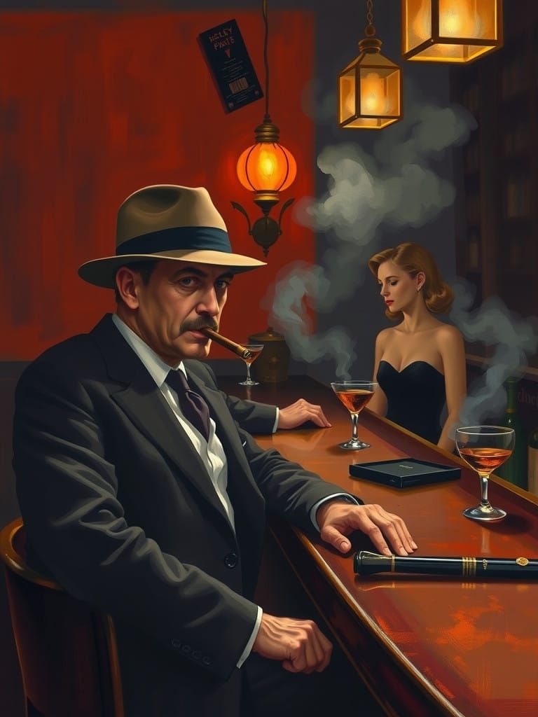 Vintage Speakeasy Night in a Moodlit Jazz Age Café