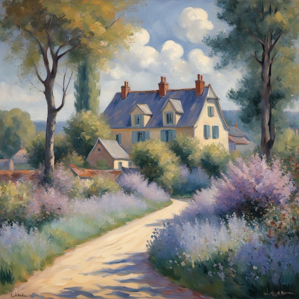 Blue and all shades of purple