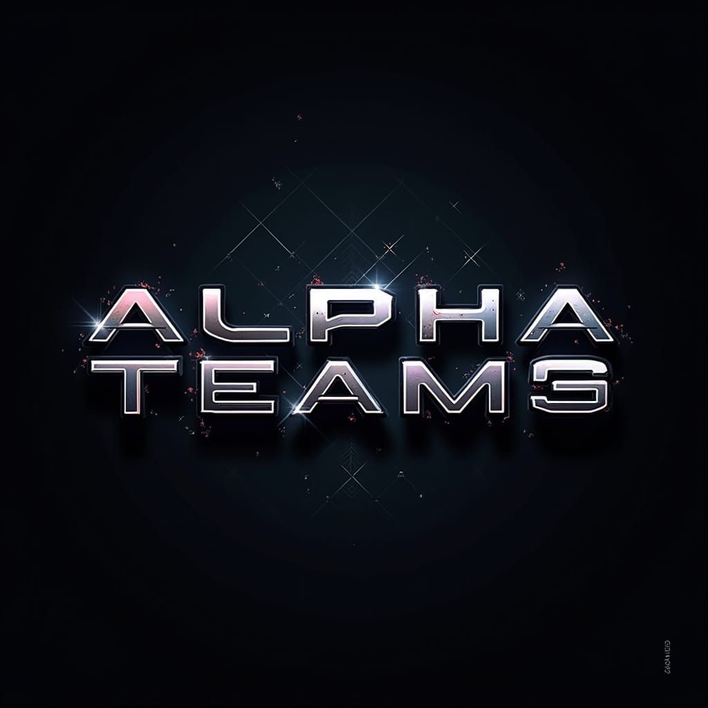 Futuristic Logotype for Alpha CS2 Team in Neon Metallic Styl...