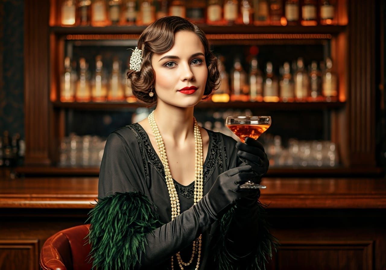 Roaring Twenties Elegance in a Speakeasy