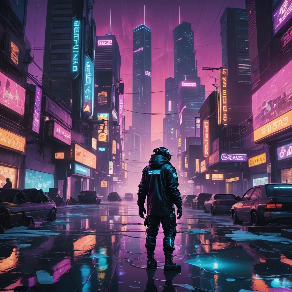 Cyberpunk Weasel Invades Los Santos on Thin Ice