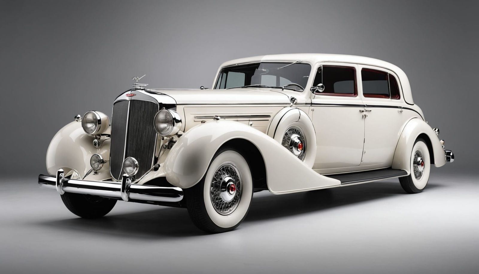 Vintage American Luxury Car in a Professional Studio