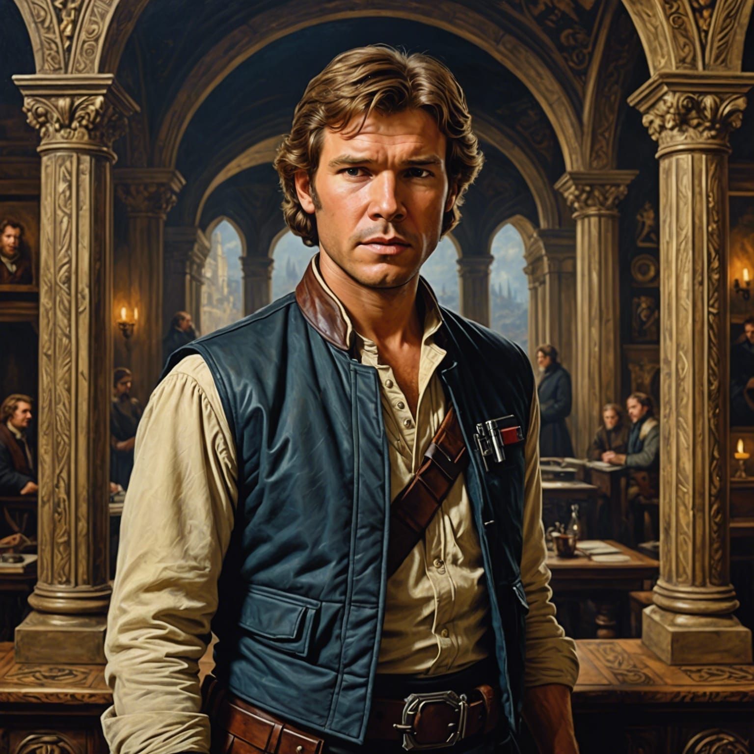 Han Solo in Renaissance Oil Painting