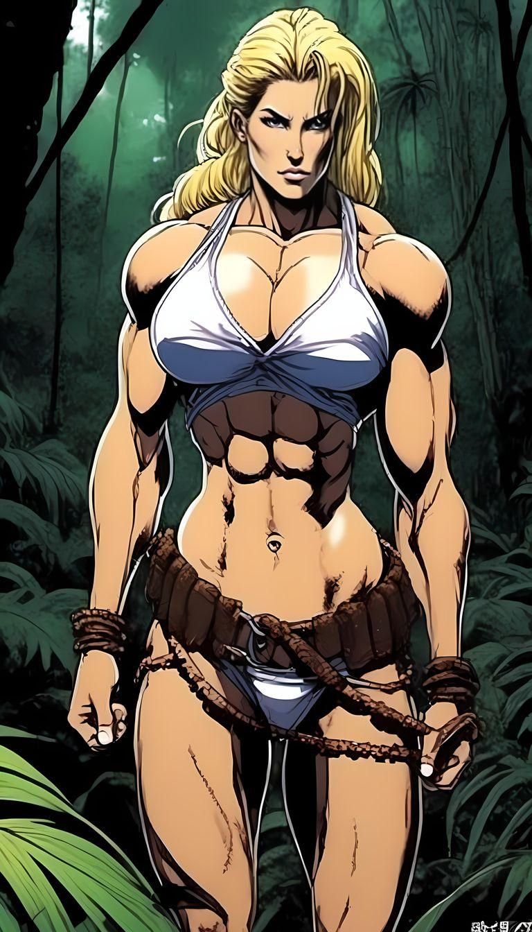 Ultra Detailed Anime Style Full Body Character Portrait of Female Bodybuilder <lora:Lisa Fried:1.0>,24 years old, medium...