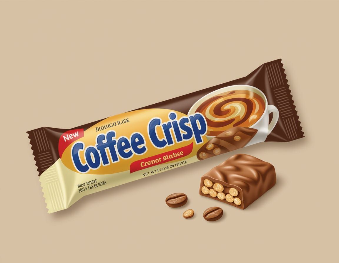 Realistic Image of Canadian Coffee Crisp Candy Bar