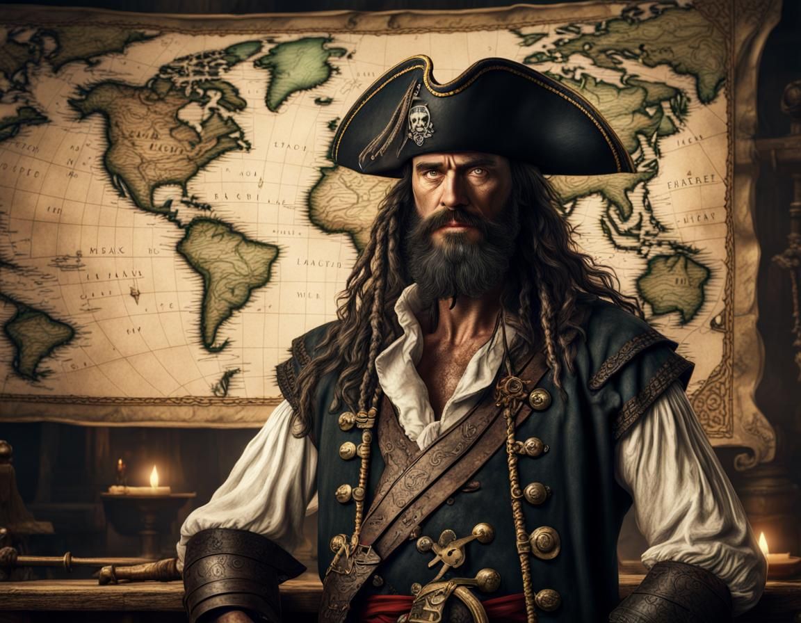 Epic Portrait of Blackbeard the Pirate