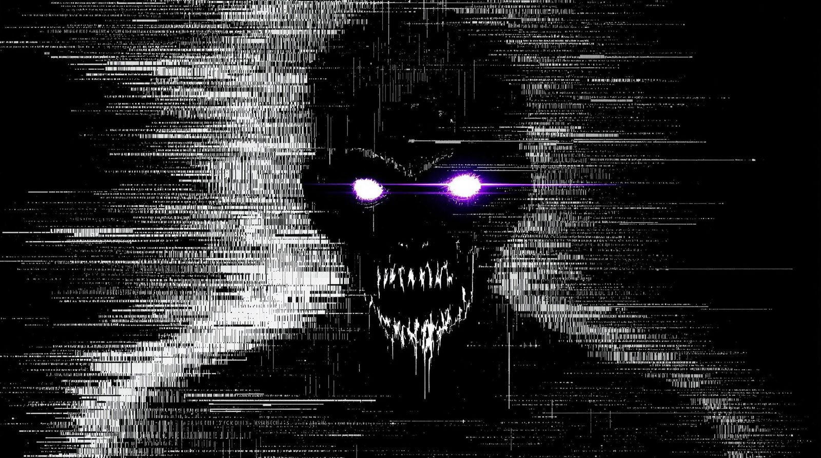 Glitch Art Zombie with Decaying Mouth