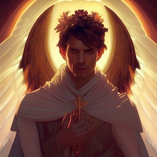 Archangel Gabriel Portrait in Hyperdetailed Style