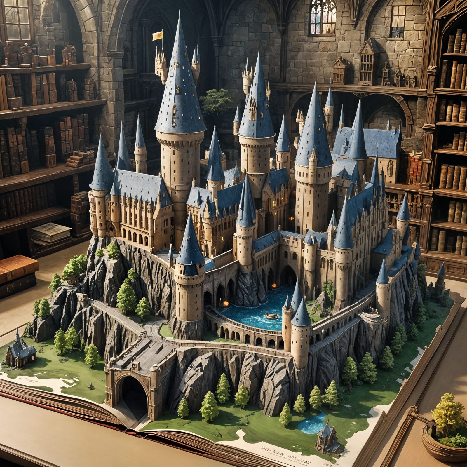 Hogwarts Castle in Magical 3D Anime Pop-Up Book