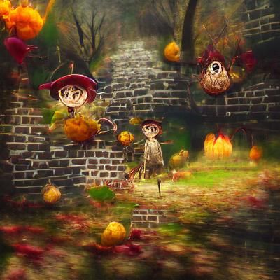 Over the Garden Wall Inspired Scene