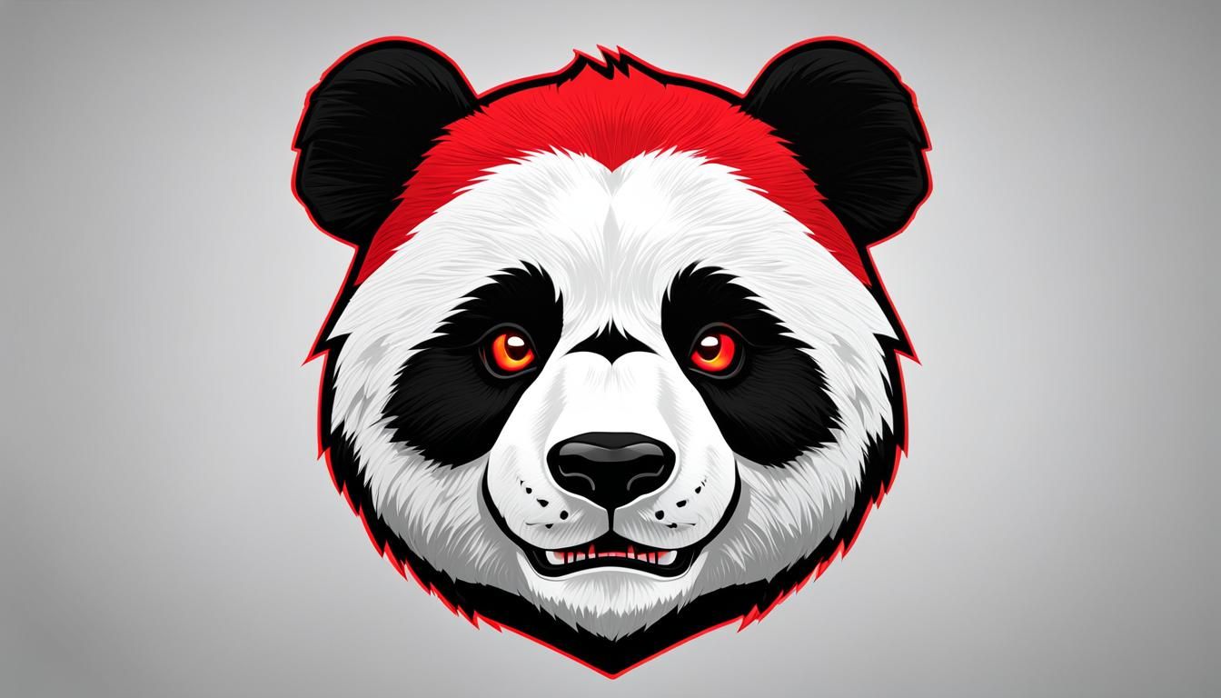 Fierce Panda Warrior Logo in Anime Style