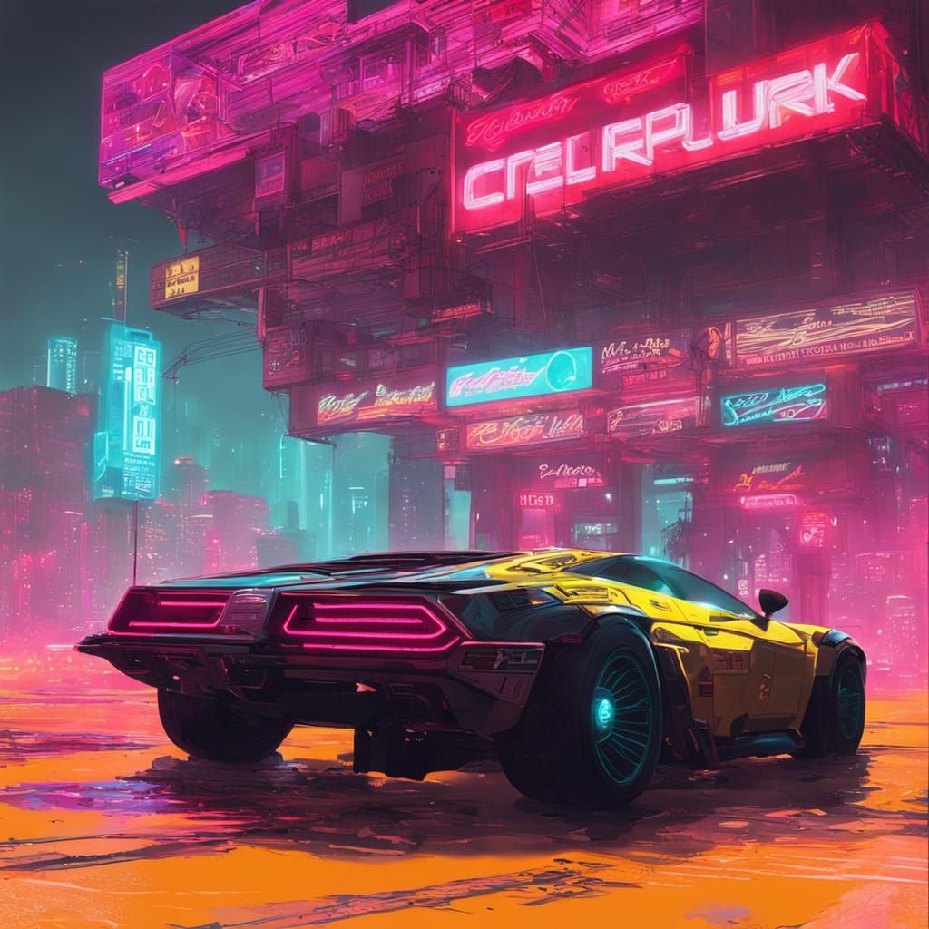 Neon Dreamscapes in Cyberpunk Future
