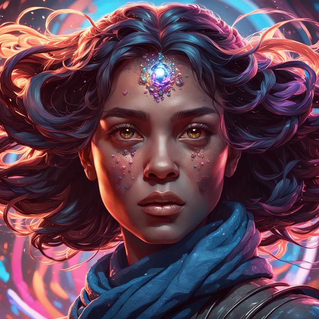Powerful Portrait in Hyperdetailed Concept Art Style