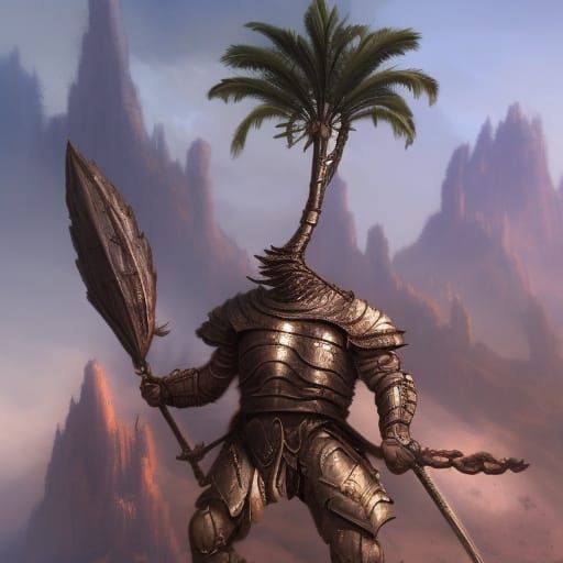 Magical Desert Oasis with Sultan and Dinosaur