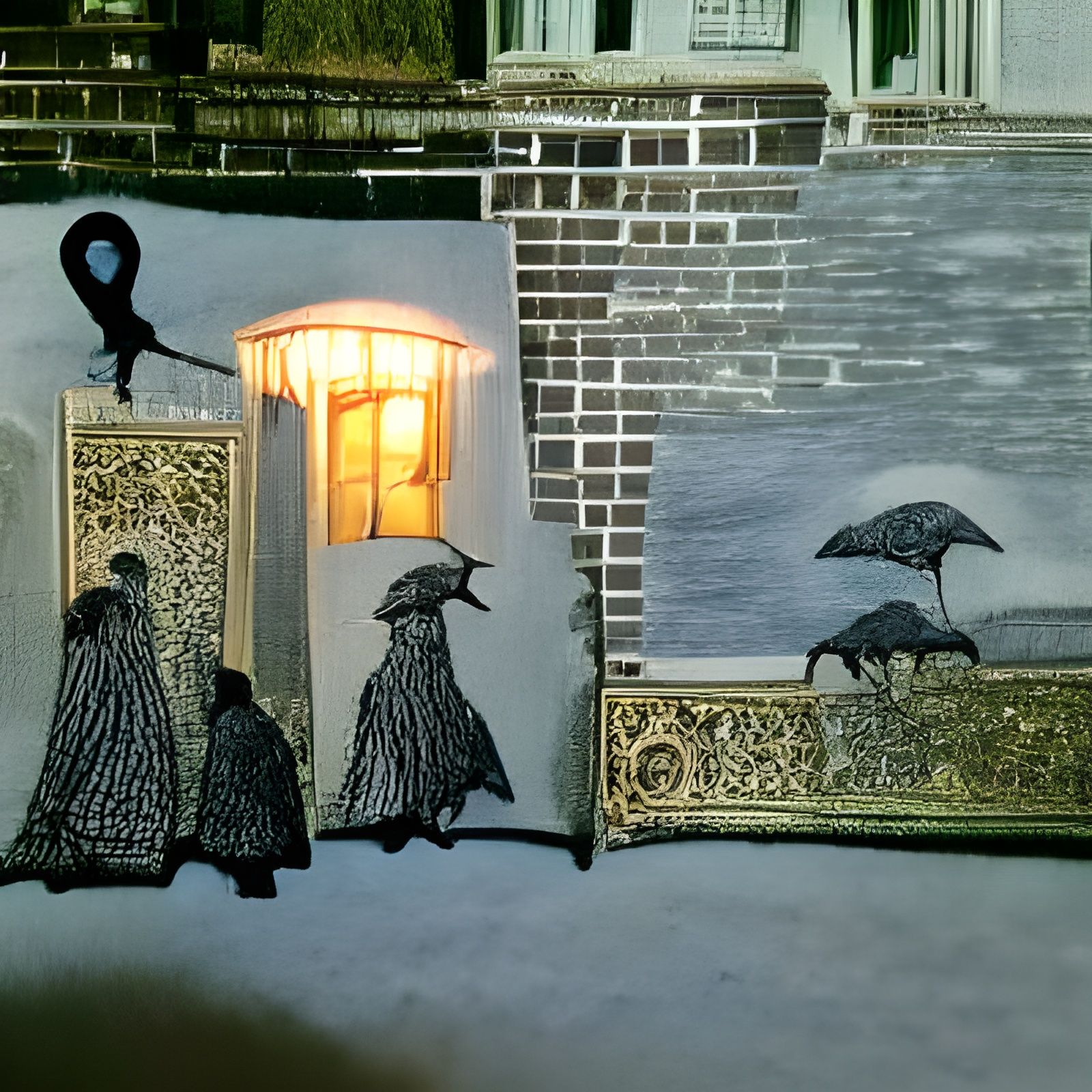 Lantern Shadows at Sherlock Holmes' Door