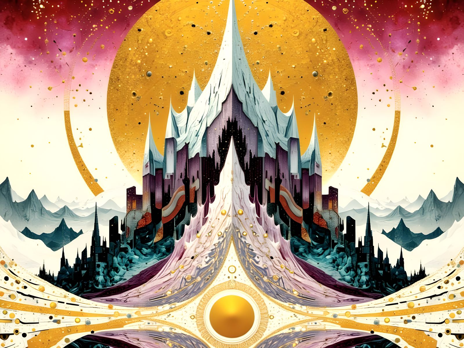 Futuristic Citadel in Pop Art Style