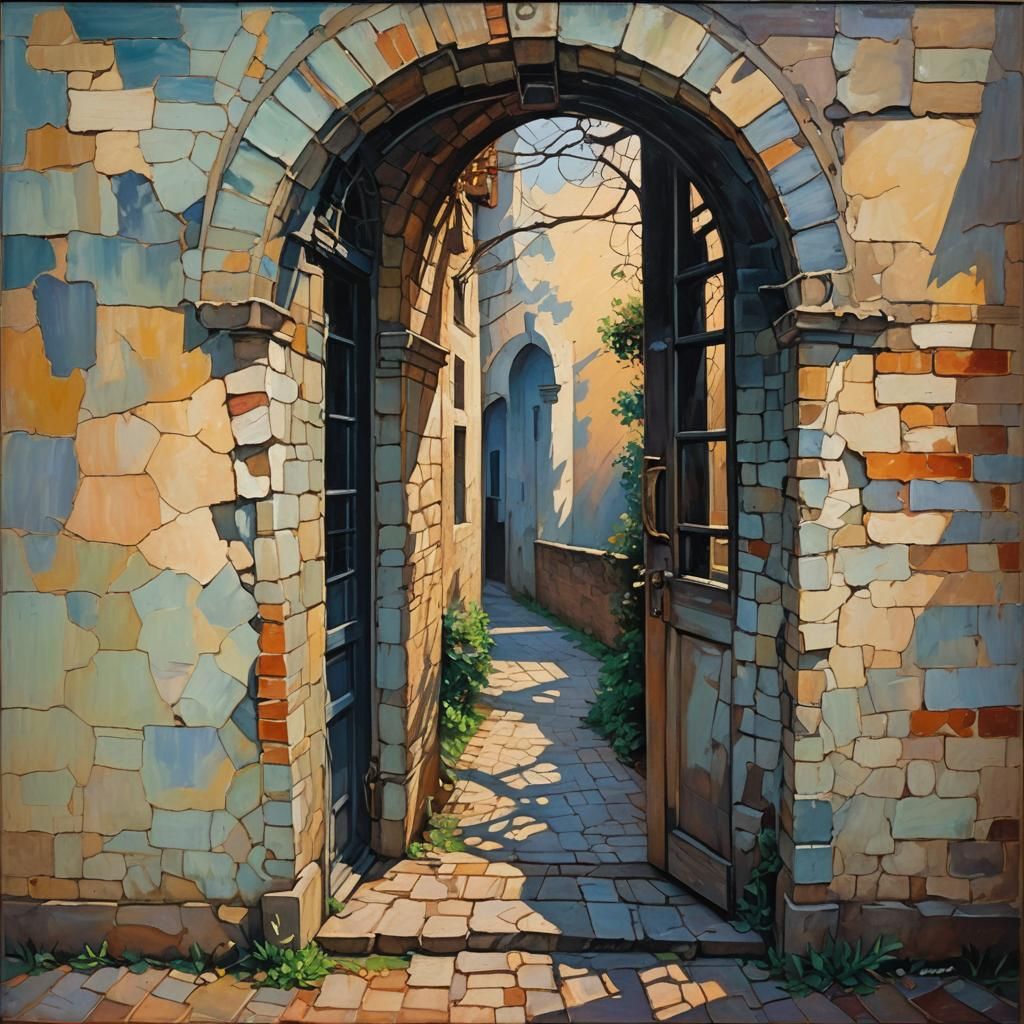 Introspective Silence: A Neo-Impressionistic Oil Painting