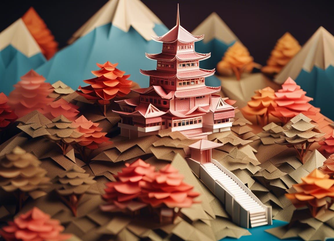 Japanese Origami Castle
