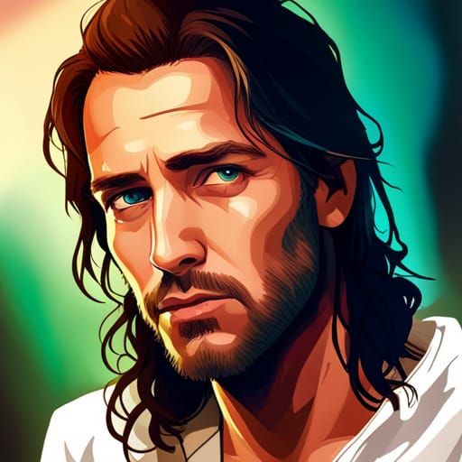 Hyperdetailed Portrait of Jesus in Digital Art Style