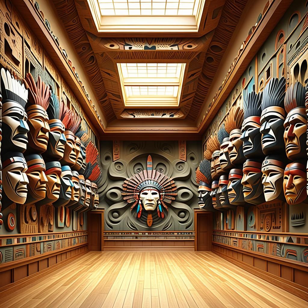 Native American Art Gallery Featuring Tribal Masks