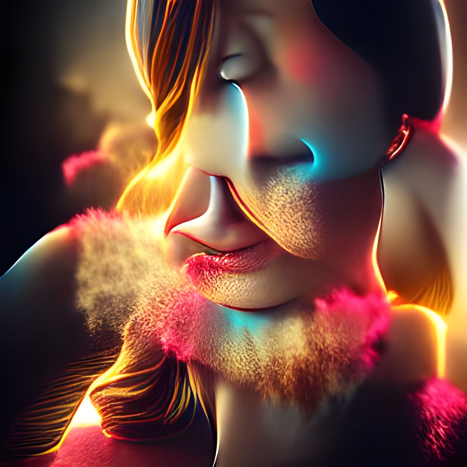 Vibrant Volumetric Photo Illustration in HD