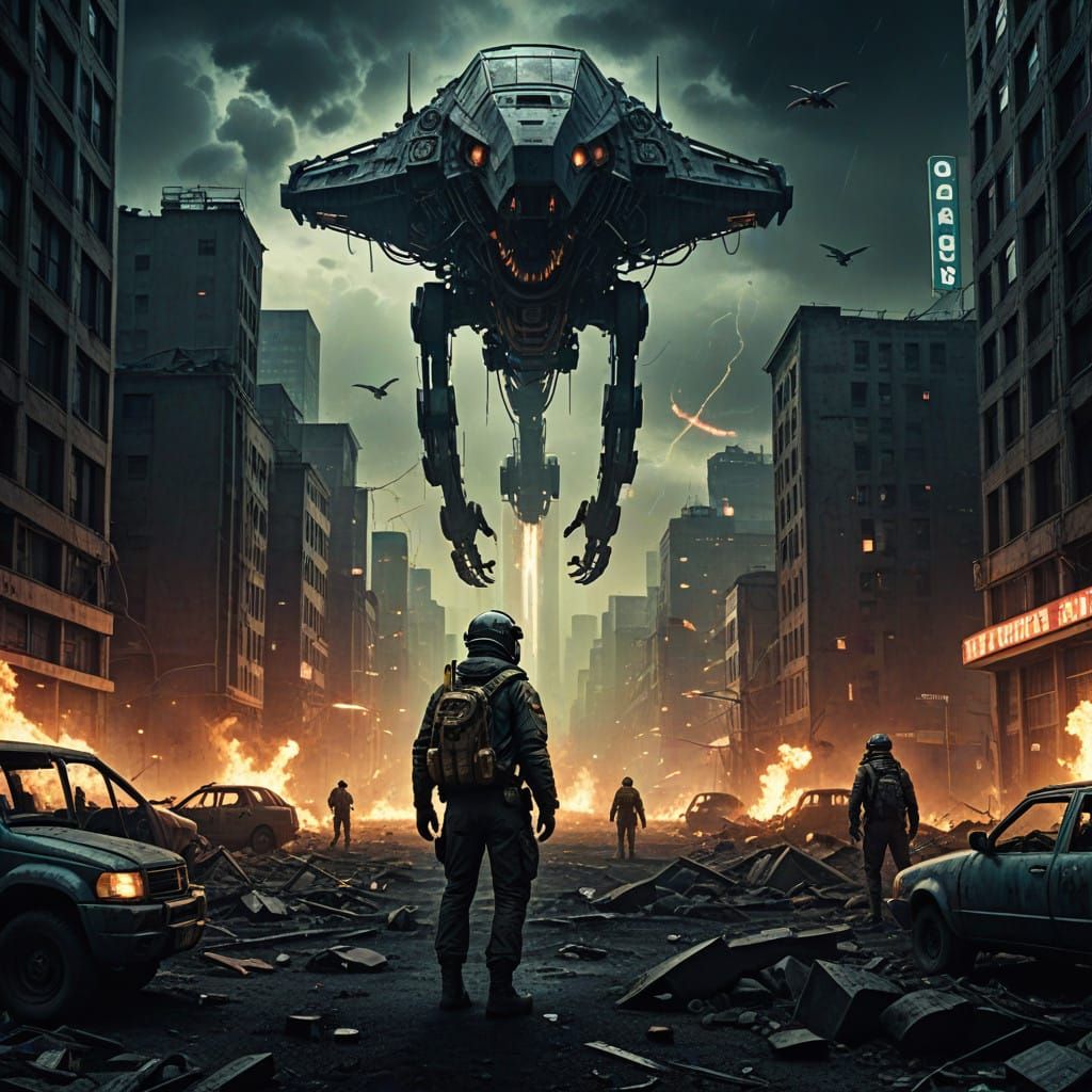 Dark Retro Sci-Fi Masterpiece Poster for HAPPY NEW APOCALYPT...