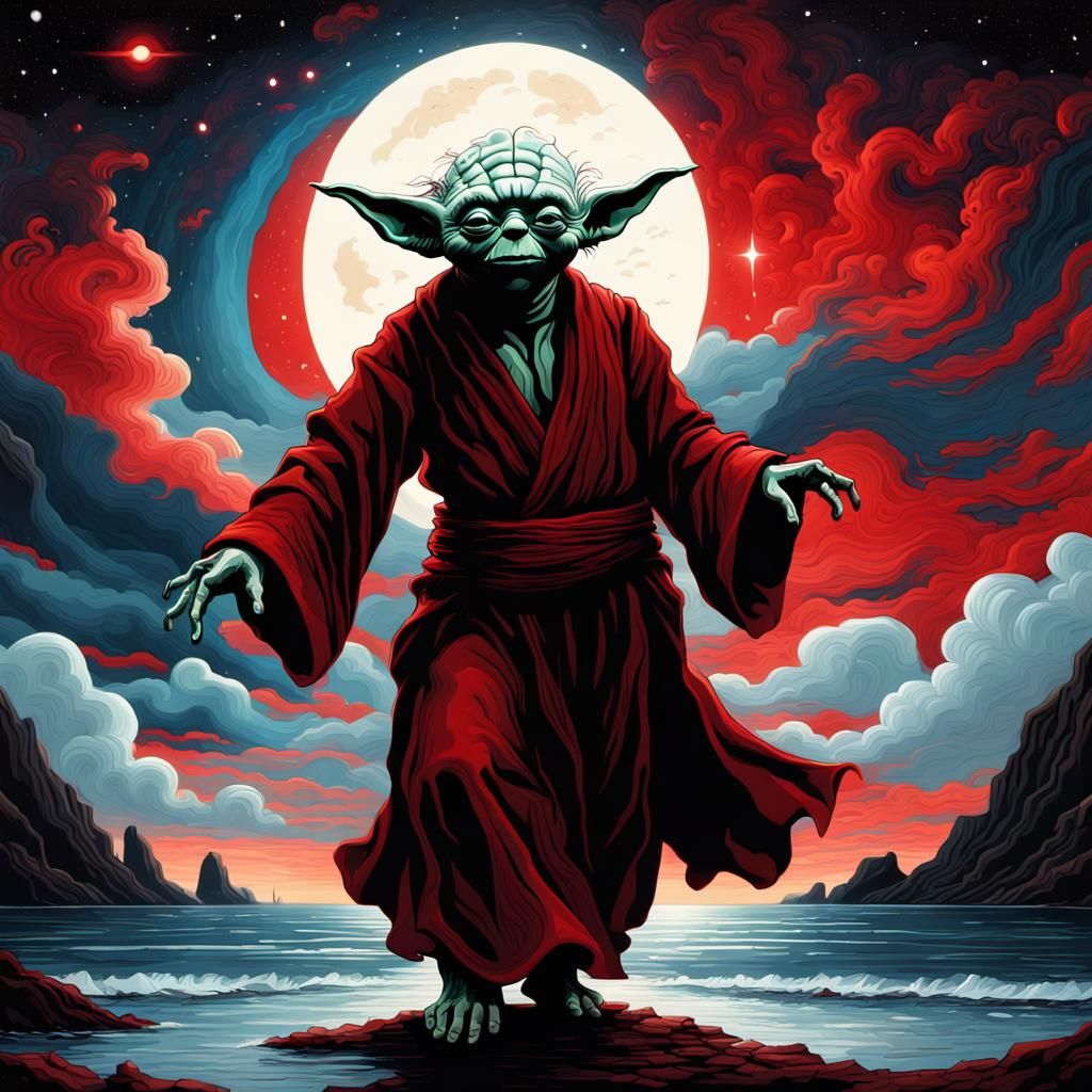 Dancing Silhouette in Hypermaximalist Gothic Style