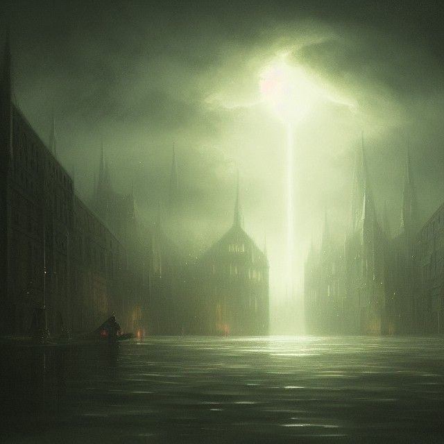 Speck of Light in Darkness: Surreal Geometric Art