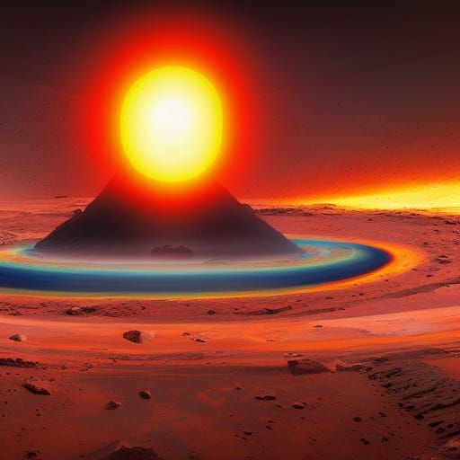 Martian Nuclear Explosion: Holographic Cosmic Illustration